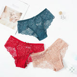 Fashion Sexy Panties Comfortable Briefs Exquisite Crotchless Shorts Solid Lingerie Sexy Lace Hollow Out Underwear Women