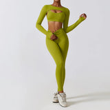 2/3 PCS Women's Seamless Breathable Quick Dry Stretch Yoga Set Zipper Coat U-shaped Bra Gym Workout Wear High Waist Leggings