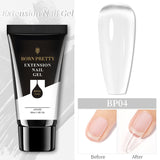 BORN PRETTY 30/20ml Glitter Acrylic Gel Finger Extension Silver Pink Extension Gel Soak Off Nail Art Gel Varnish