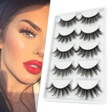 5/1 Pairs/Box Self-adhesive Reusable Fake Eyelashes With Tweezer Glue-Free Lashes Natural Curly Eyelashes pesta?as postizas