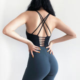 Women&#39;s t-shirts Fitness Crop Top Workout Sportswear Beauty Back Tank Top Yoga Vest Backless Quick Dry Running Gym Sport bra