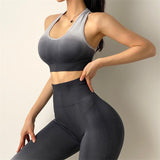 Yoga Sets Sports Suit Women Workout Sports Outfit Fitness Set Wear High Waist Gym Seamless Workout Clothes For Women Clothing