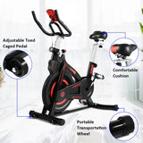 ONETWOFIT 127kg Load Static Bicycle Bike Apartment Spinning Bike Gym Stationary Exercise Bike Fitness Equipment for Home Trainer