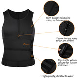 Sauna Waist Trainer Vest for Men Weight Loss Sweat Vest Double Tummy Control Trimmer Belts Neoprene Workout Upper Body Shaper