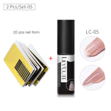 LILYCUTE 8ml Extension Nail Gel White Clear French Nail Art DIY Hard Gel For Quick Prolong Nails Finger Form Manicure Tips Tools