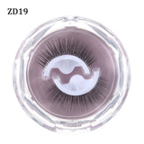 1Pair Self-adhesive False Eyelashes 3 Seconds to Wear No Glue Needed Faux Mink Lashes Extension Curly Thick Wispy Eyelash Makeup