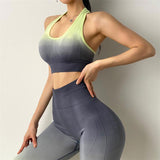 Yoga Sets Sports Suit Women Workout Sports Outfit Fitness Set Wear High Waist Gym Seamless Workout Clothes For Women Clothing