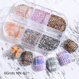 Sparkly Foil Nails Sequins Irregular Aluminum Gold Red Summer Design Set Nail Glitter Flakes Gel DIY Manicure Accessories CH950