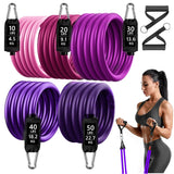 150lbs Resistance Bands Set for Women Latex Exercise Workout Band Stretch Training Fitness Gym Equipment for Home Bodybuilding