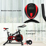 OneTwoFit Static Bike Exercise Bike Apartment Spinning Bicycle Cardio Static Pedals Home Trainer Bike Fitness Equipment 120KG