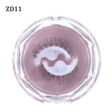 1Pair Self-adhesive False Eyelashes 3 Seconds to Wear No Glue Needed Faux Mink Lashes Extension Curly Thick Wispy Eyelash Makeup