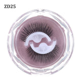 1Pair Self-adhesive False Eyelashes 3 Seconds to Wear No Glue Needed Faux Mink Lashes Extension Curly Thick Wispy Eyelash Makeup