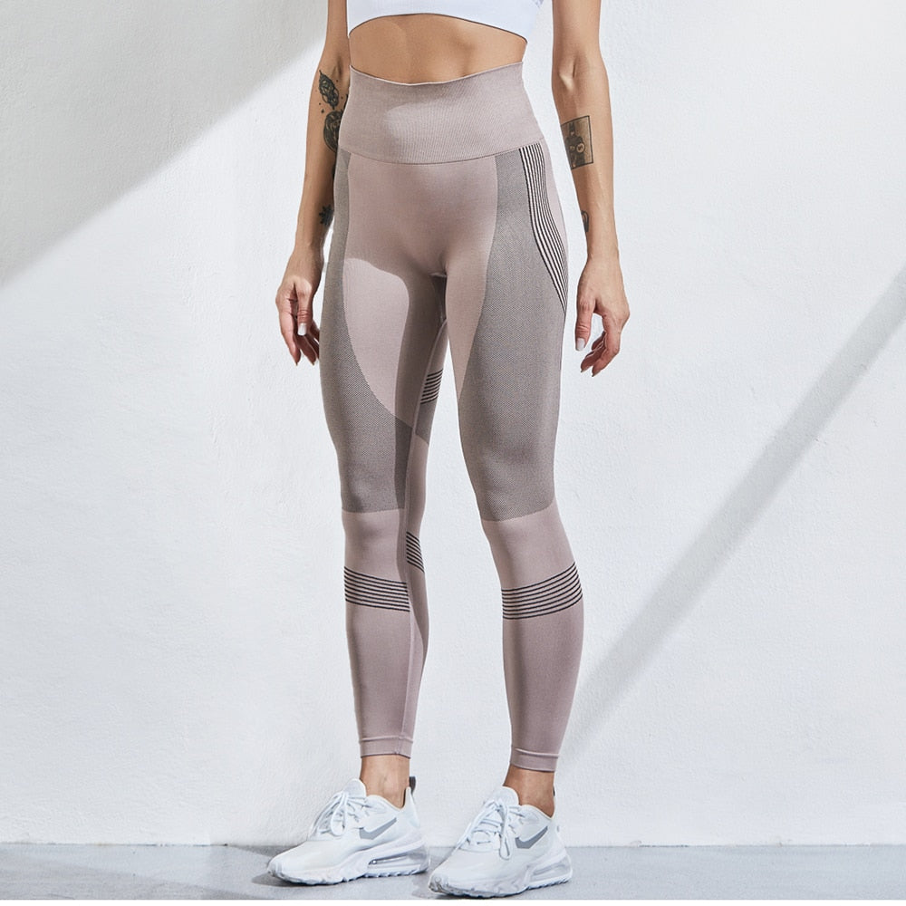 CHRLEISURE Cross Waist Yoga Pants High Waist Sports Leggings Butt Lift  Workout Tights Elastic Breathable Sportswear for Women