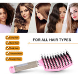 Hair Scalp Massage Comb Hairbrush Women Wet Dry Curly Untangling Hair Brush Bristle Nylon Salon Hair Styling Tools Dropship