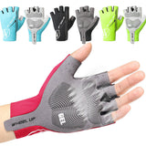 2021 Unisex Cyling Gloves wheelup Bike Cycling Gel Half Finger Wears Short Finger Outdoor Sport Glove Black Red Yellow