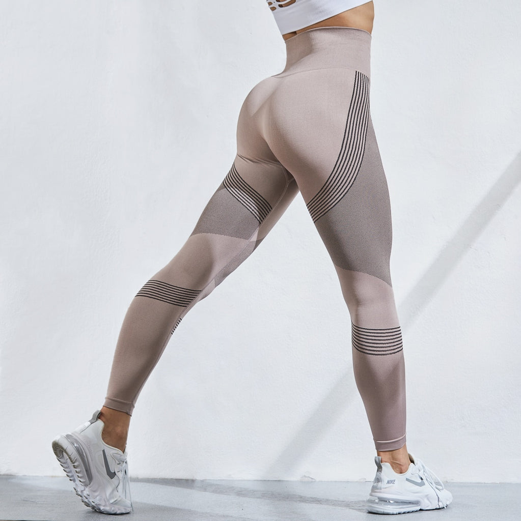 CHRLEISURE High Waist Leggings Women Bubble Butt Workout Gym