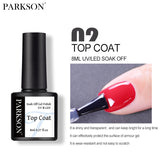 Parkson No Wipe Top Base Coat Nail Gel polish Design Enhancer Varnish Semi Permanent Soak Off UV LED Nail Art Tool