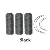 3 Rolls/5 Rolls Hair Weaving Threads With 4 pcs C Curved Needles Wig Making Tools Sewing Thread