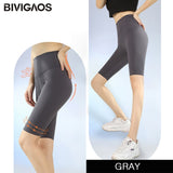 BIVIGAOS Micro Pressure Sharkskin Leggings Women Black Fitness Shaping Hip Lifting Leggings Skinny Slim Sport Workout Leggings