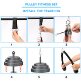 Fitness DIY Pulley Cable Machine Attachment System Loading Pin Lifting Arm Biceps Triceps Hand Strength Gym Machine Equipment