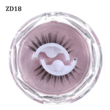 1Pair Self-adhesive False Eyelashes 3 Seconds to Wear No Glue Needed Faux Mink Lashes Extension Curly Thick Wispy Eyelash Makeup