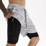 2022 Newest Running Shorts Men 2 in 1 Training Gym Shorts Fitness Men Joggers Jogging Summer Sports Shorts Workout Short Pants