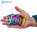 4 pcs ShineTrip Aluminum D Shape Buckle Carabiner Survial Key Chain Carabine Hook Clip Camping Equipment EDC Paracord Buckles