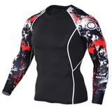 Mens Compression Shirts 3D Teen Wolf Jerseys Long Sleeve T Shirt Fitness Men Lycra MMA Workout T-Shirts Tights Brand Clothing