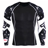 Mens Compression Shirts 3D Teen Wolf Jerseys Long Sleeve T Shirt Fitness Men Lycra MMA Workout T-Shirts Tights Brand Clothing