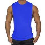 Muscleguys Mens Workout Tank Tops Fitness Bodybuilding Clothing Low Cut Armholes Vivid Vest Muscle Singlets Men Activewear Tank