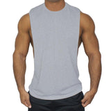 Muscleguys Mens Workout Tank Tops Fitness Bodybuilding Clothing Low Cut Armholes Vivid Vest Muscle Singlets Men Activewear Tank