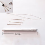 1Pcs Wholesale Metal Lace Wig Making Ventilation/Handle Pulling/Weaving Needles Micro Ring Loop Threader for Hair Extension Tool