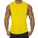 Muscleguys Mens Workout Tank Tops Fitness Bodybuilding Clothing Low Cut Armholes Vivid Vest Muscle Singlets Men Activewear Tank