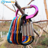 4 pcs ShineTrip Aluminum D Shape Buckle Carabiner Survial Key Chain Carabine Hook Clip Camping Equipment EDC Paracord Buckles