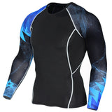 Mens Compression Shirts 3D Teen Wolf Jerseys Long Sleeve T Shirt Fitness Men Lycra MMA Workout T-Shirts Tights Brand Clothing