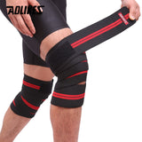 AOLIKES 1 Pair Knee Wraps Fitness Weight Lifting Sports Knee Bandages Squats Training Equipment Accessories for Gym