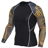 Mens Compression Shirts 3D Teen Wolf Jerseys Long Sleeve T Shirt Fitness Men Lycra MMA Workout T-Shirts Tights Brand Clothing