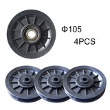 4 Pcs/Lot Wholesale Universal 70mm/90mm/105mm Diameter Wearproof Nylon Bearing Pulley Wheel Cable Gym Fitness Equipment Part