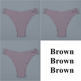 3PCS/Set Women Seamless Lingerie Female Thongs Sexy Underwear Woman Invisible Low-Rise Underpant Women&#39;s Panties Bikini Briefs