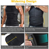 Sauna Waist Trainer Vest for Men Weight Loss Sweat Vest Double Tummy Control Trimmer Belts Neoprene Workout Upper Body Shaper