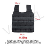 New 15/35KG Adjustable Loading Weight Vest Boxing Training Jacket Gym Fitness Equipment Running Workout Waistcoat Sand Clothing