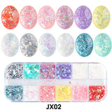 Sparkly Foil Nails Sequins Irregular Aluminum Gold Red Summer Design Set Nail Glitter Flakes Gel DIY Manicure Accessories CH950