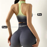 Yoga Sets Sports Suit Women Workout Sports Outfit Fitness Set Wear High Waist Gym Seamless Workout Clothes For Women Clothing