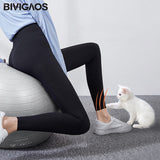 BIVIGAOS Micro Pressure Sharkskin Leggings Women Black Fitness Shaping Hip Lifting Leggings Skinny Slim Sport Workout Leggings