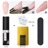 LILYCUTE 8ml Extension Nail Gel White Clear French Nail Art DIY Hard Gel For Quick Prolong Nails Finger Form Manicure Tips Tools