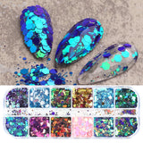 Sparkly Foil Nails Sequins Irregular Aluminum Gold Red Summer Design Set Nail Glitter Flakes Gel DIY Manicure Accessories CH950