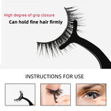 3 Pairs-Reusable Self-adhesive False Eyelashes with Tweezer Waterproof Adhesive Tape Eye Lashes to Wear No Glue Needed Natural