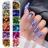 Sparkly Foil Nails Sequins Irregular Aluminum Gold Red Summer Design Set Nail Glitter Flakes Gel DIY Manicure Accessories CH950