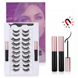 1/3/6 Pairs Magnetic Lashes Eyeliner Magnetic Kit,Magnetic Eyelashes and Eyeliner Set,No Glue Waterproof Faux Cils Magnetique