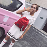 Canvas Drawstring Backpack Fashion School Gym Drawstring Bag Casual String Knapsack School Back Pack For Teenager Women